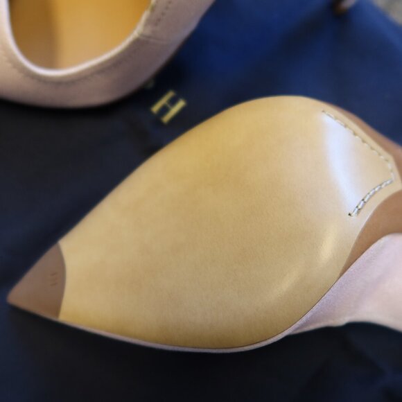 Ralph Lauren Purple Label Carley Pink Pearl Fabric Pumps - Picture 8 of 8